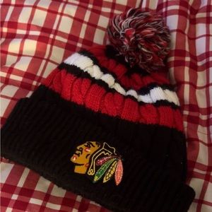 Blackhawks beanie, new